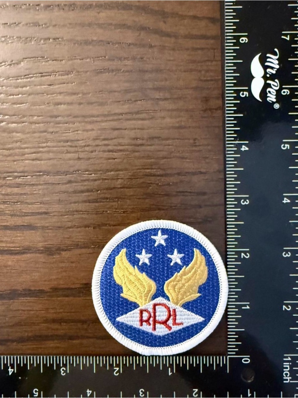 Polo by Ralph Lauren Blue, White & Gold Winged RRL Patch
